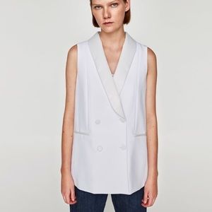 Zara white vest